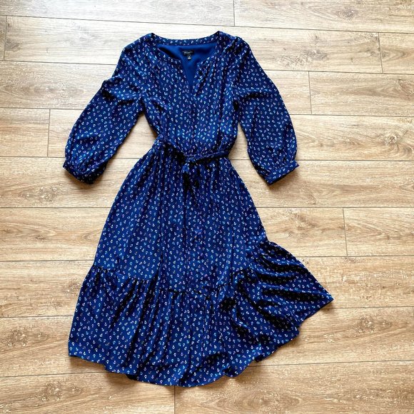 Talbots Dresses & Skirts - Talbots Anchor Printed Flounce Hem Dress NWOT Sz 2